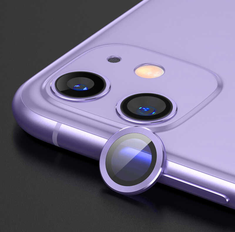iPhone Uyumlu 11 Zore CL-07 Kamera Lens Koruyucu-Mor
