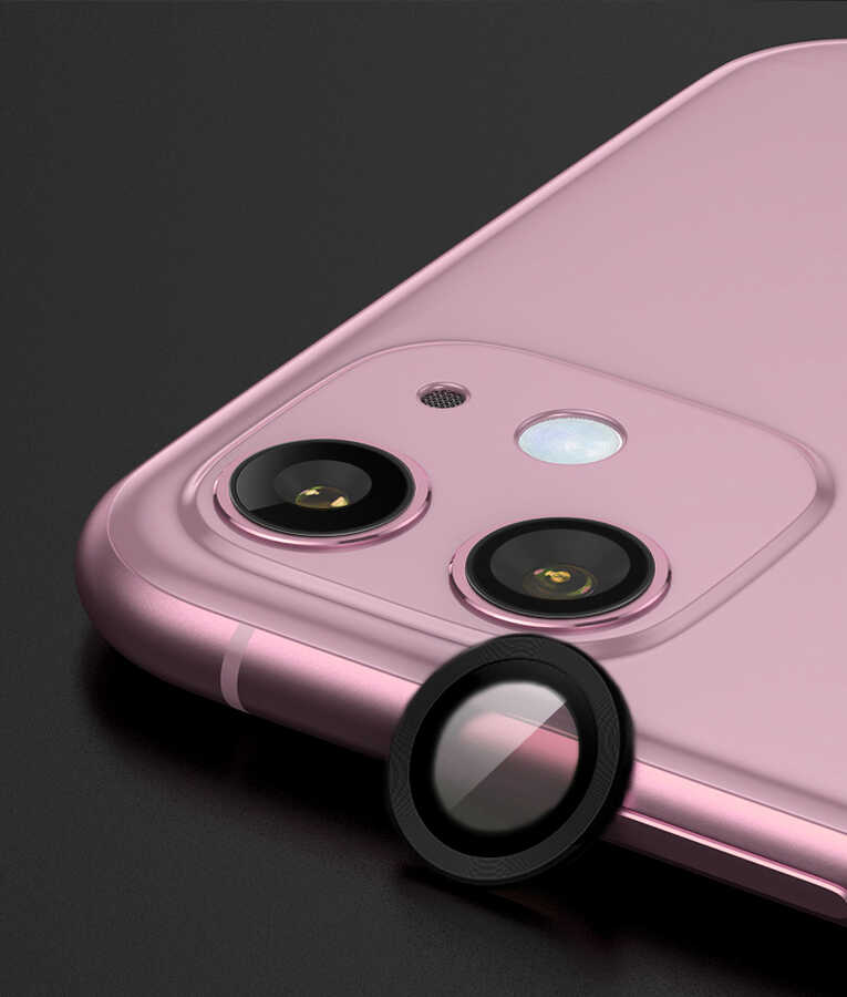 iPhone Uyumlu 11 Zore CL-07 Kamera Lens Koruyucu-Siyah