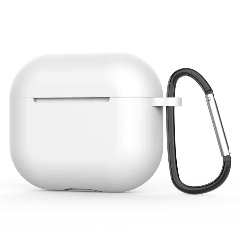 Airpods Uyumlu 3. Nesil Zore Standart Silikon Kılıf-Beyaz