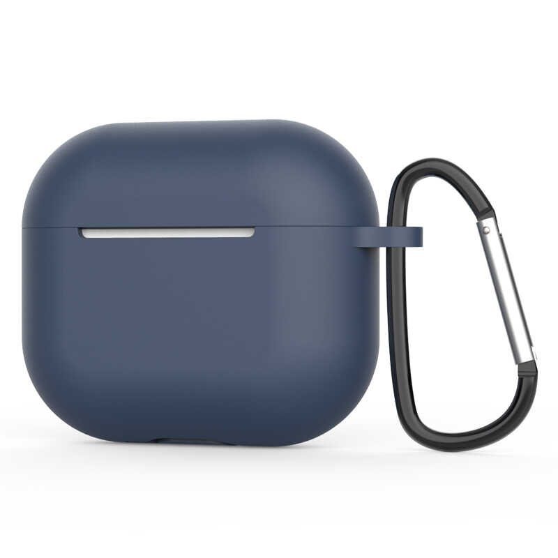 Airpods Uyumlu 3. Nesil Zore Standart Silikon Kılıf-Lacivert