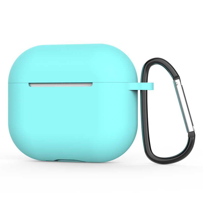 Airpods Uyumlu 3. Nesil Zore Standart Silikon Kılıf-Mavi açık