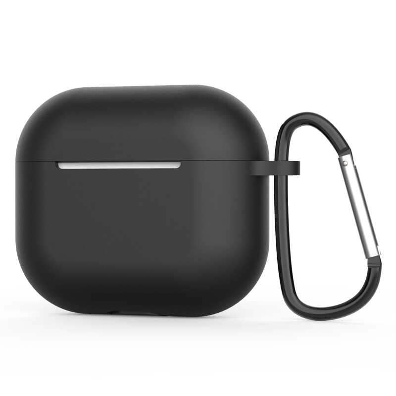 Airpods Uyumlu 3. Nesil Zore Standart Silikon Kılıf-Siyah
