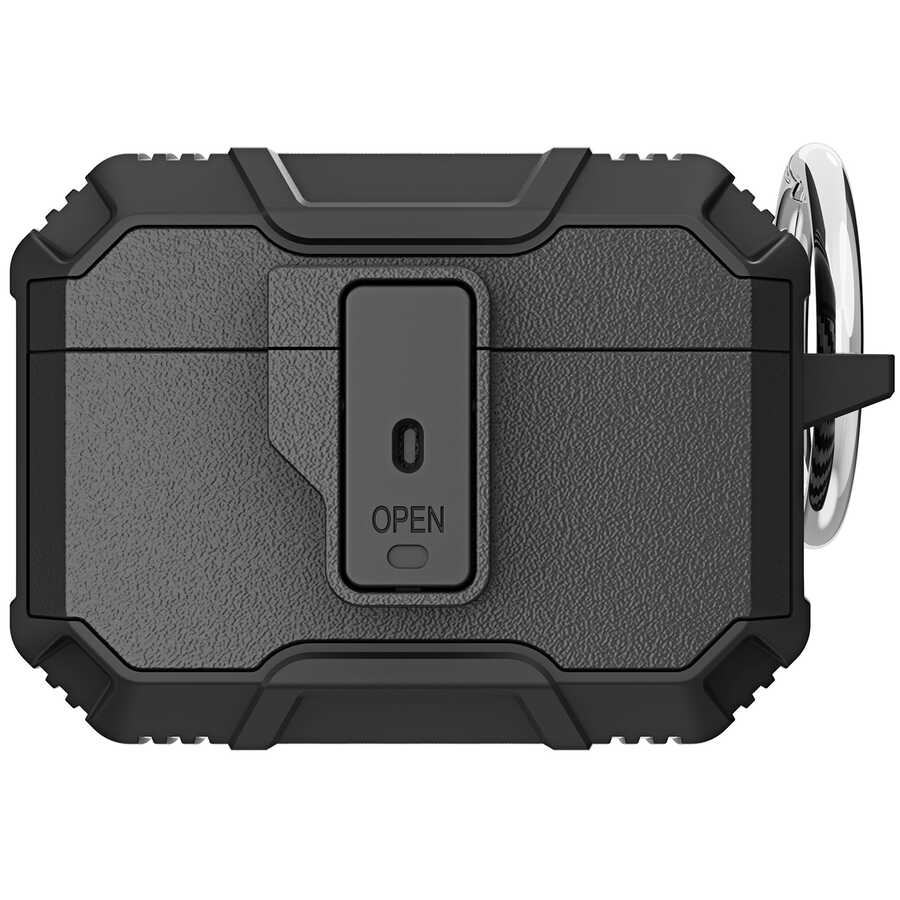 Airpods Uyumlu Pro Kılıf Zore Airbag 27 Silikon-Siyah