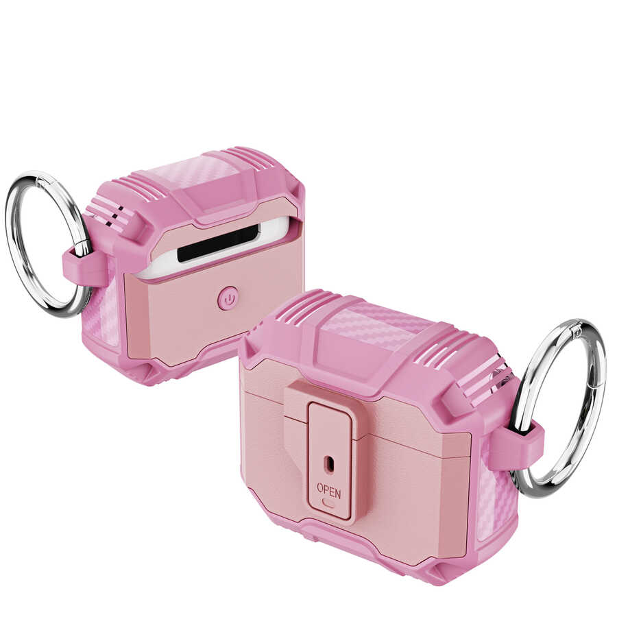 Airpods Uyumlu 3. Nesil Kılıf Zore Airbag 27 Silikon-Pembe