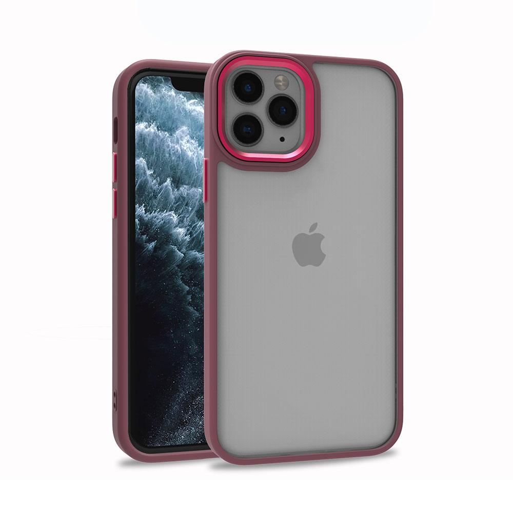 iPhone Uyumlu 11 Pro Max Kılıf Zore Flora Kapak-Kırmızı