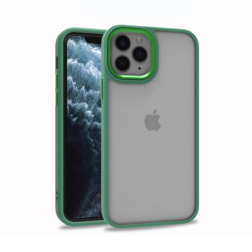 iPhone Uyumlu 11 Pro Max Kılıf Zore Flora Kapak-Yeşil