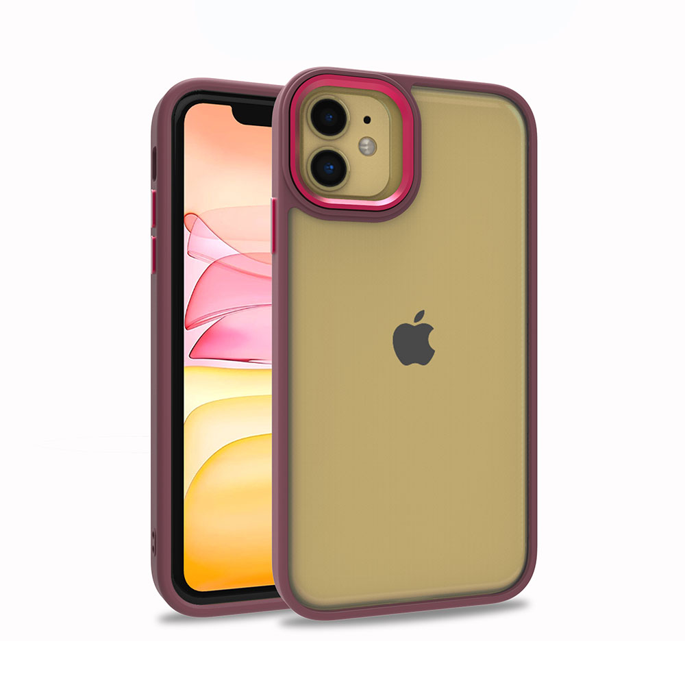 iPhone Uyumlu 12 Kılıf Zore Flora Kapak-Kırmızı