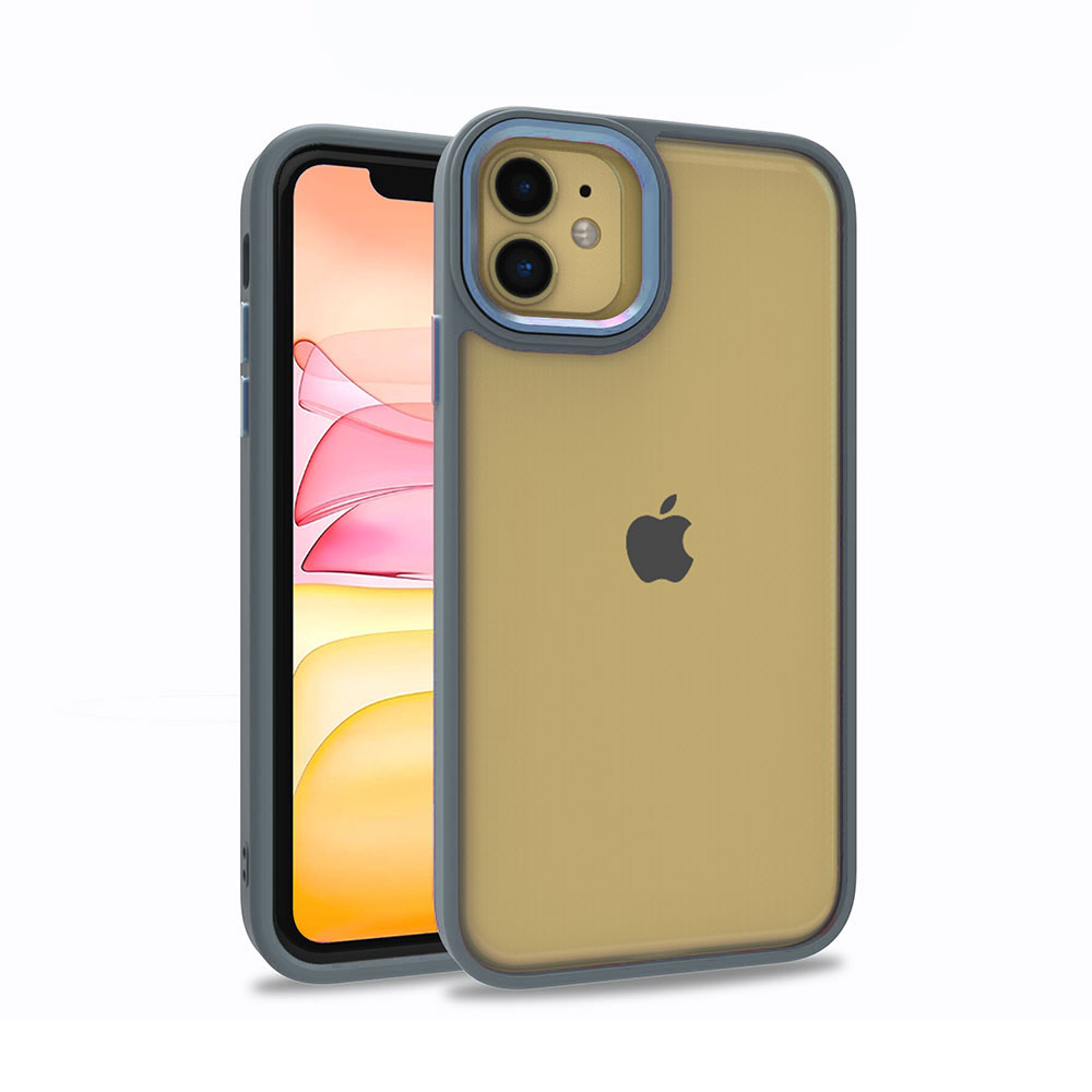 iPhone Uyumlu 12 Kılıf Zore Flora Kapak-Sierra mavi