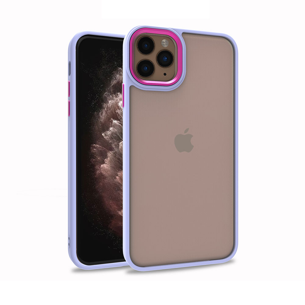 iPhone Uyumlu 12 Pro Kılıf Zore Flora Kapak-Lila