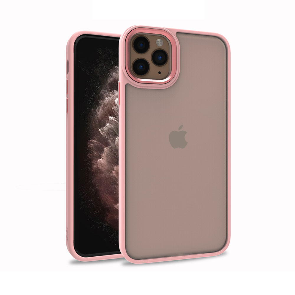 iPhone Uyumlu 12 Pro Kılıf Zore Flora Kapak-Rose gold