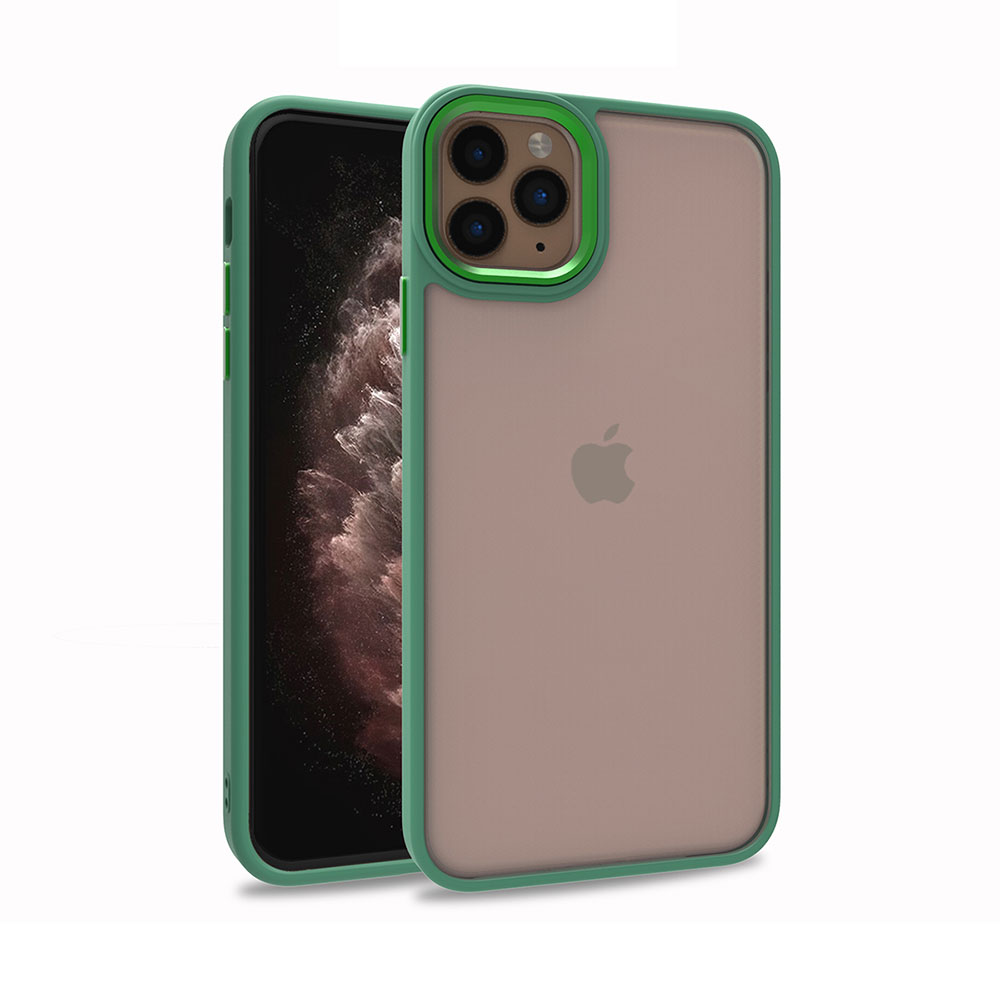 iPhone Uyumlu 12 Pro Kılıf Zore Flora Kapak-Yeşil