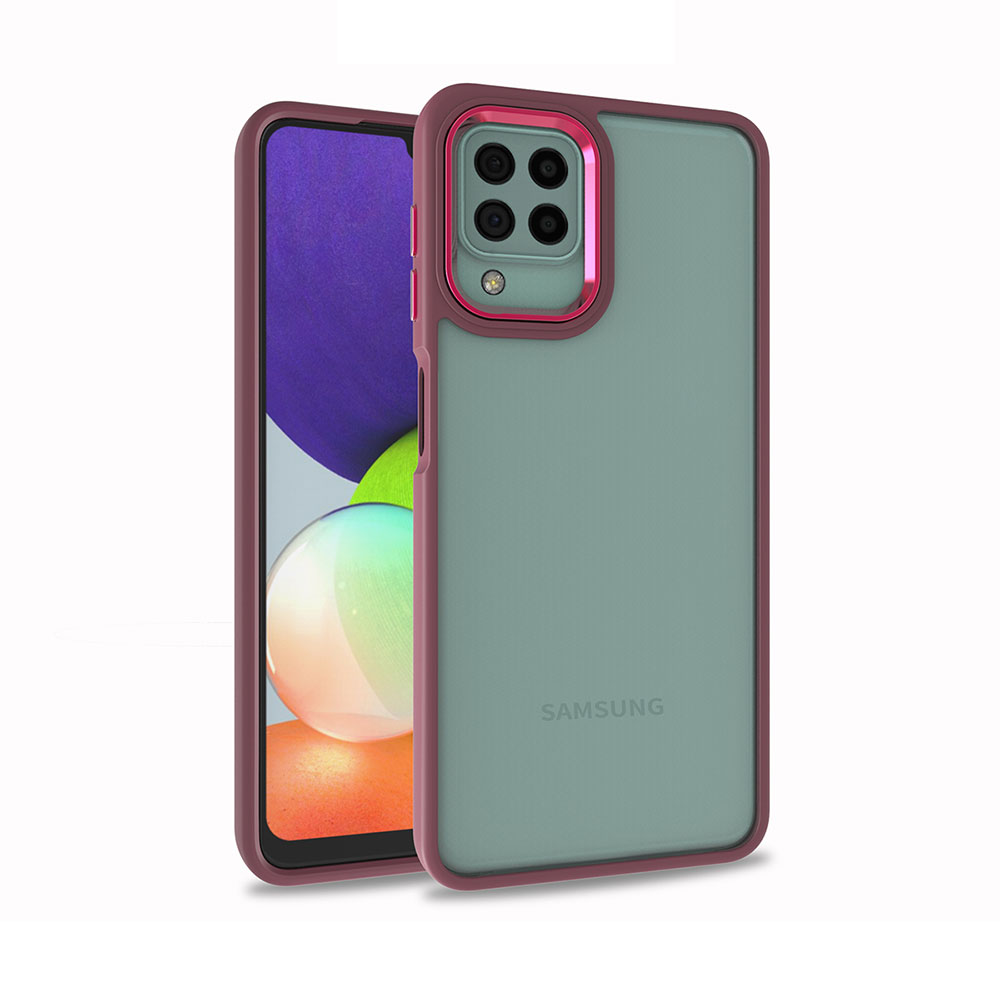 Galaxy Uyumlu A12 Kılıf Zore Flora Kapak-Kırmızı