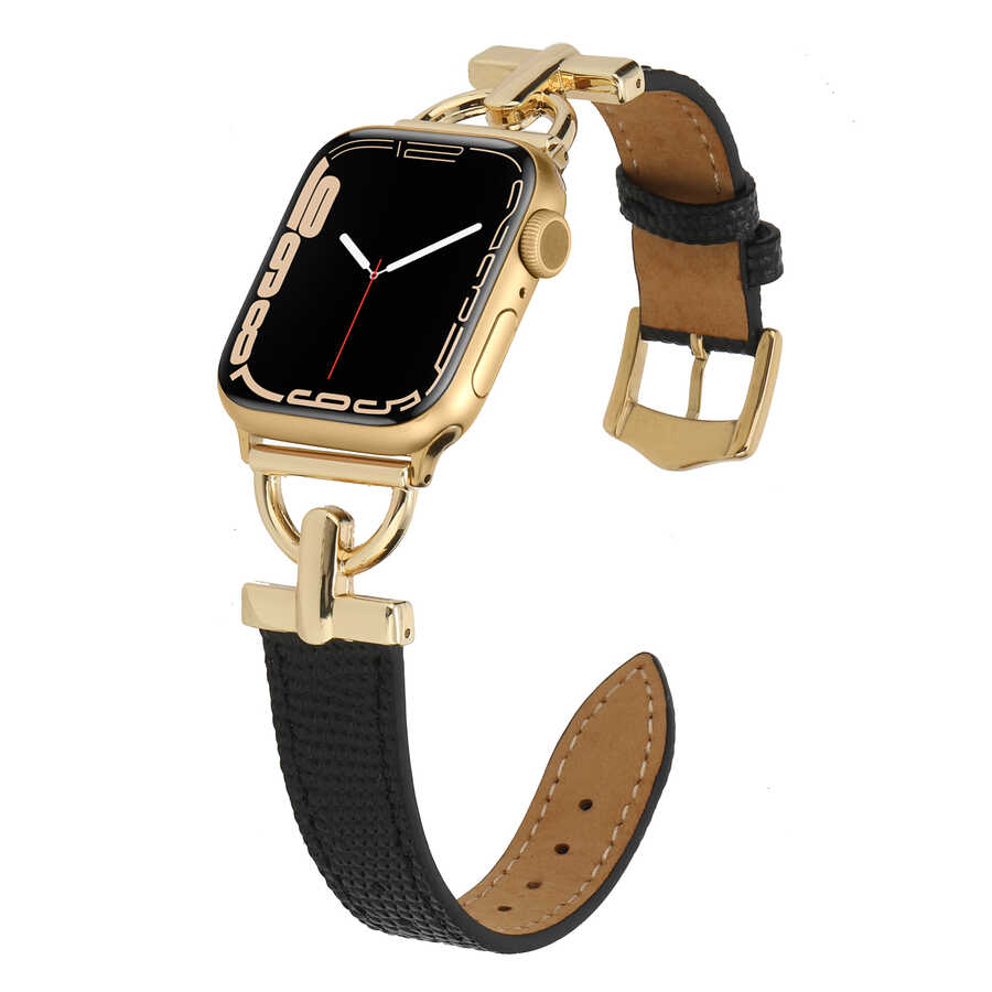 ​​​  Watch 7 45mm KRD-53 Deri Kordon-Siyah-gold