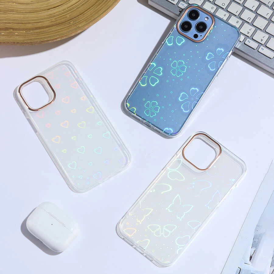 iPhone Uyumlu 13 Pro Max Kılıf Zore Sidney Desenli Sert Kapak