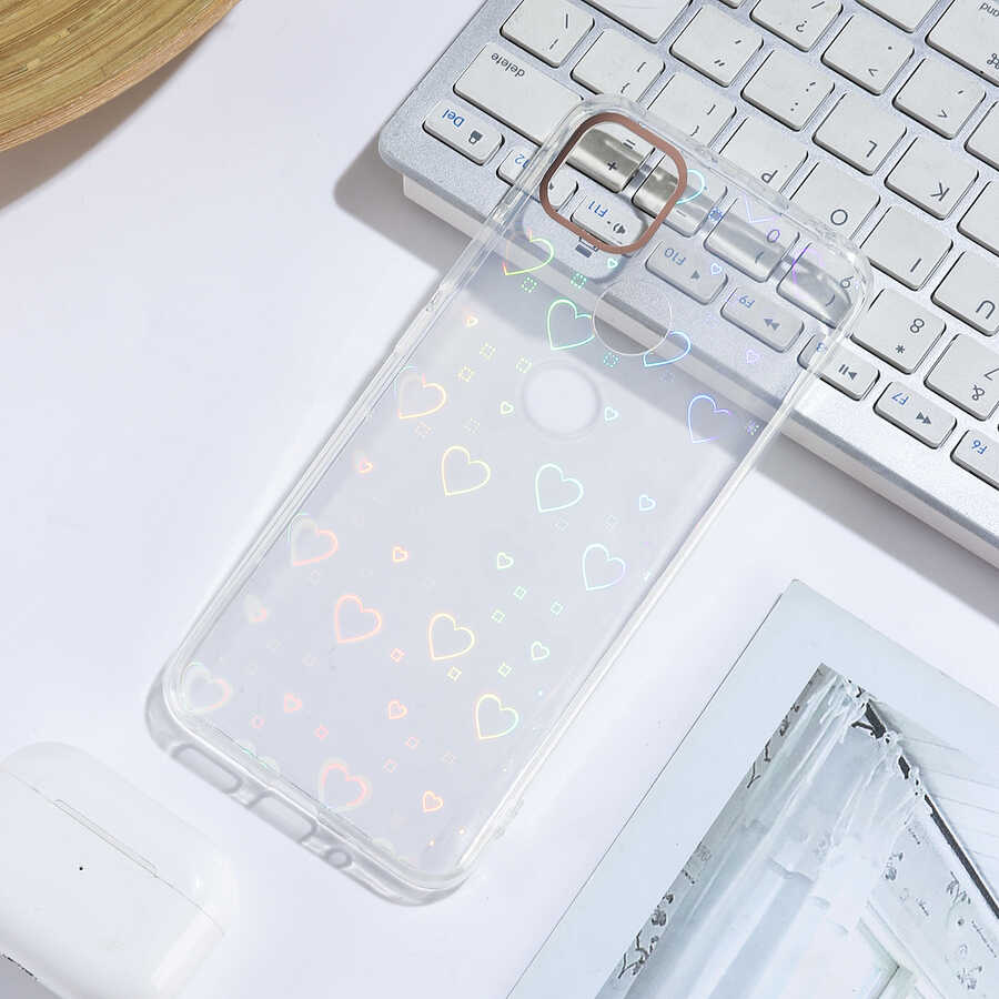 Xiaomi Uyumlu  Redmi 9C Kılıf Zore Sidney Desenli Sert Kapak-Heart no1