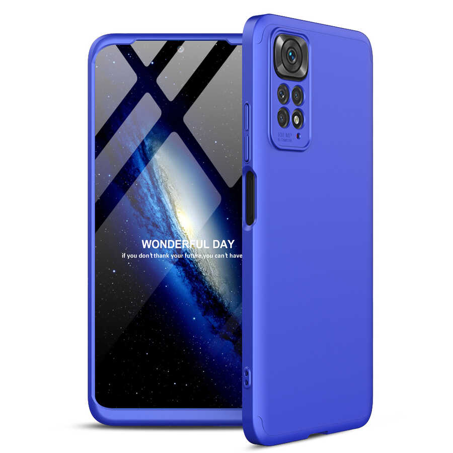 Xiaomi Uyumlu  Redmi Note 11S Global Kılıf Zore Ays Kapak-Mavi