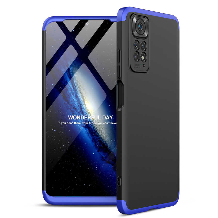 Xiaomi Uyumlu  Redmi Note 11S Global Kılıf Zore Ays Kapak-Siyah-mavi