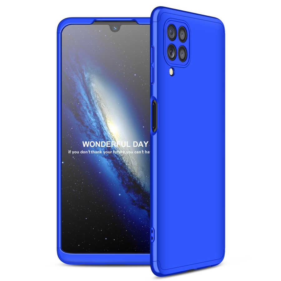 Galaxy Uyumlu M32 Kılıf Zore Ays Kapak-Mavi