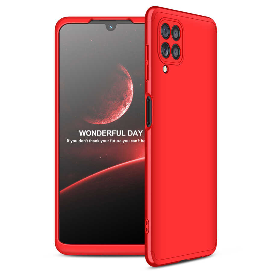 Galaxy Uyumlu M22 Kılıf Zore Ays Kapak-Kırmızı