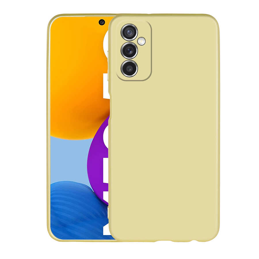 Galaxy Uyumlu M52 Kılıf Zore Premier Silikon Kapak-Gold
