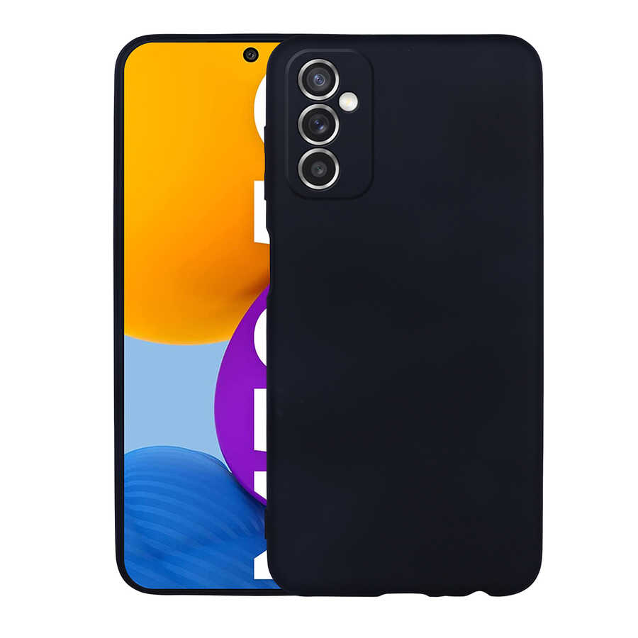 Galaxy Uyumlu M52 Kılıf Zore Premier Silikon Kapak-Siyah