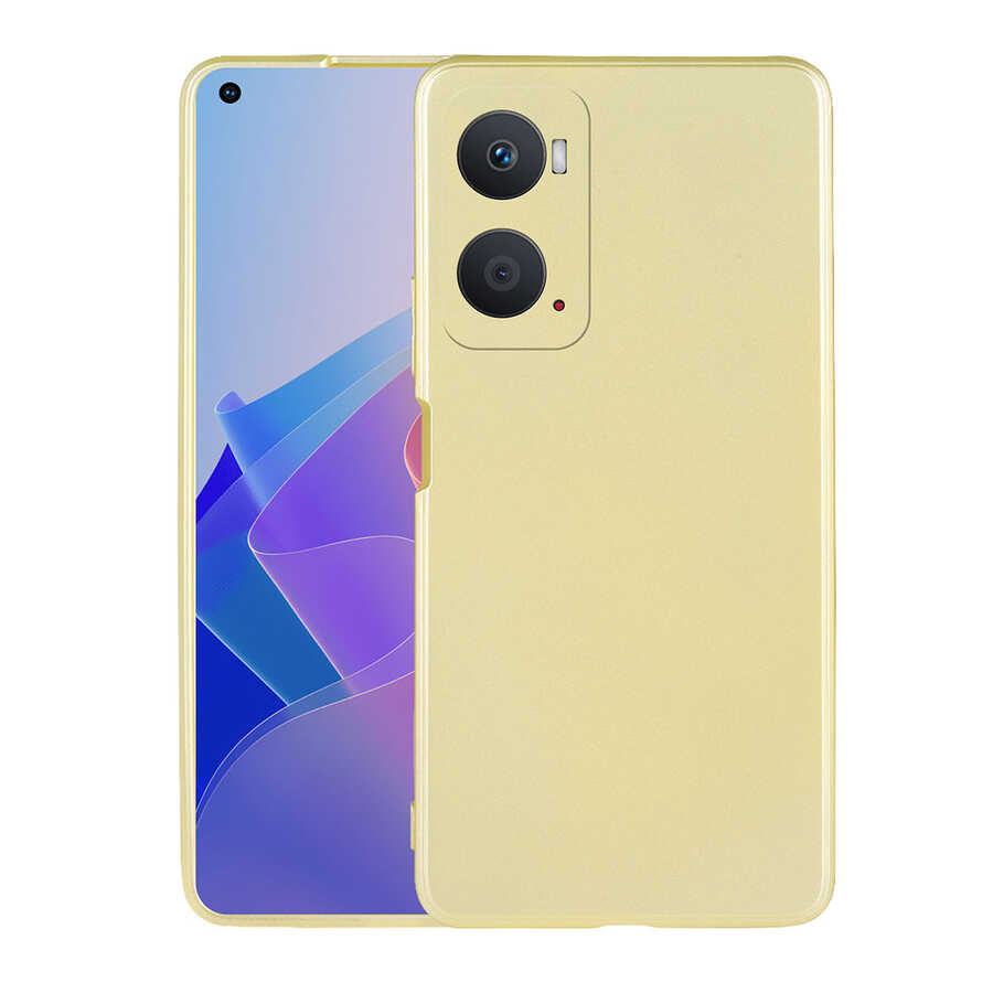 Oppo A96 4G Kılıf Zore Premier Silikon Kapak-Gold