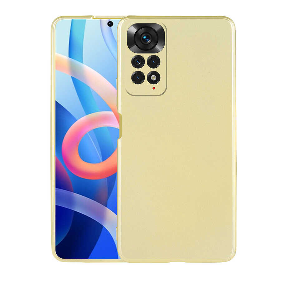 Xiaomi Uyumlu  Redmi Note 11S Global Kılıf Zore Premier Silikon Kapak-Gold