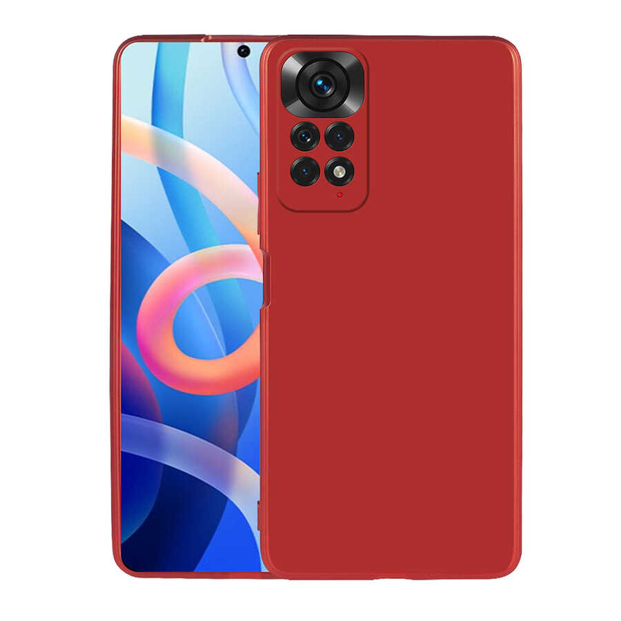 Xiaomi Uyumlu  Redmi Note 11S Global Kılıf Zore Premier Silikon Kapak-Kırmızı