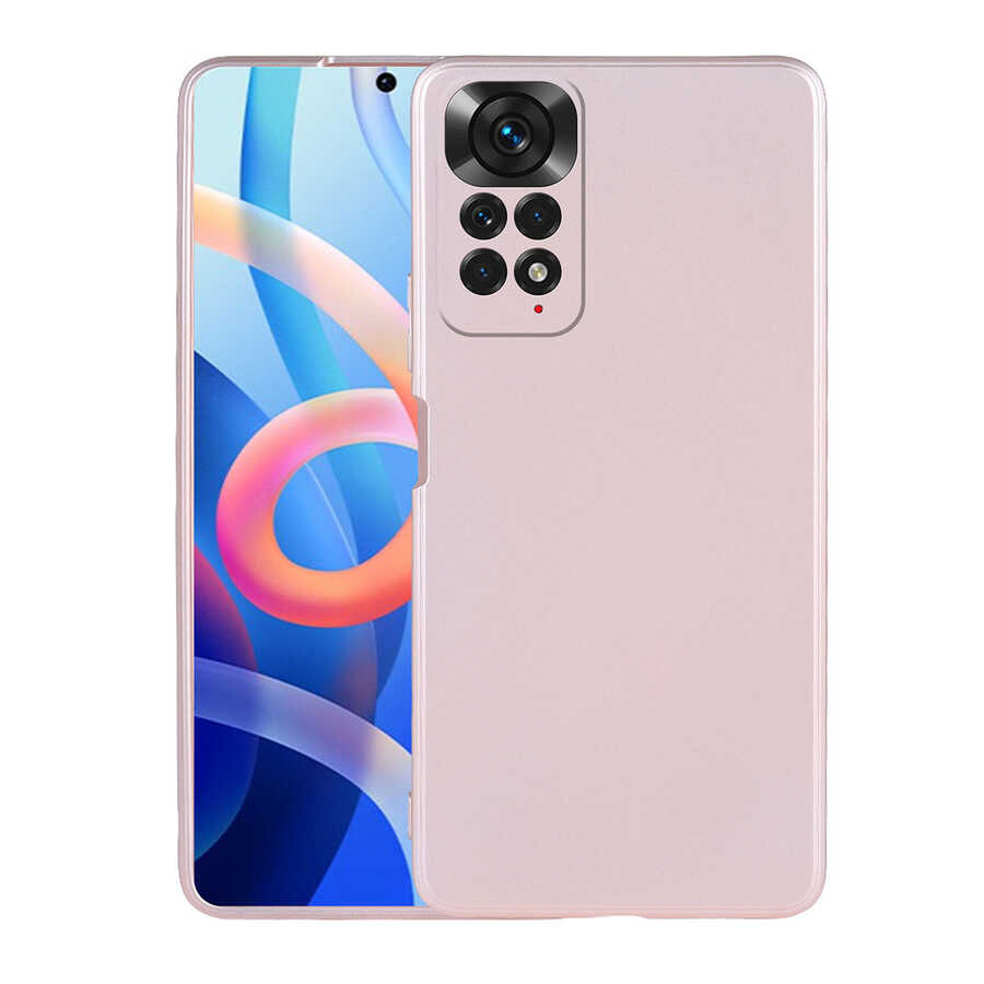Xiaomi Uyumlu  Redmi Note 11S Global Kılıf Zore Premier Silikon Kapak-Rose gold