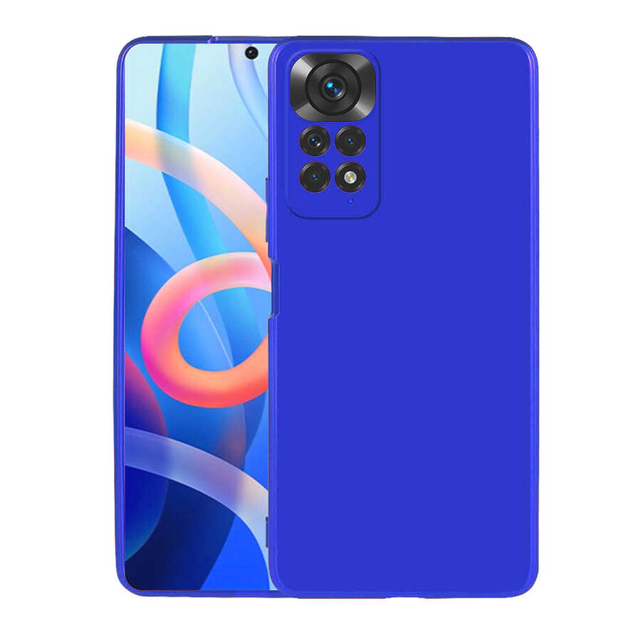 Xiaomi Uyumlu  Redmi Note 11S Global Kılıf Zore Premier Silikon Kapak-Saks mavi