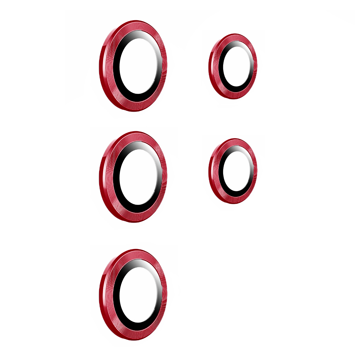 Galaxy Uyumlu S22 Ultra Zore Kamera Lens Koruyucu-Kırmızı