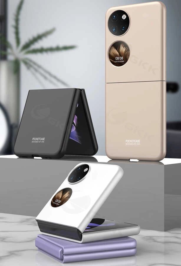 Huawei Uyumlu P50 Pocket Kılıf Zore Sert Kıpta Kapak