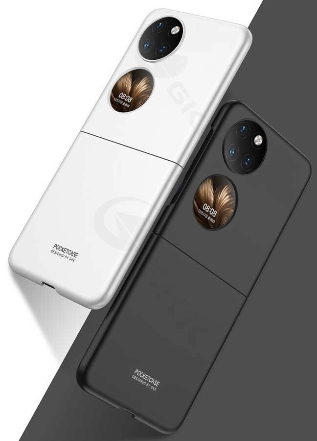 Huawei Uyumlu P50 Pocket Kılıf Zore Sert Kıpta Kapak