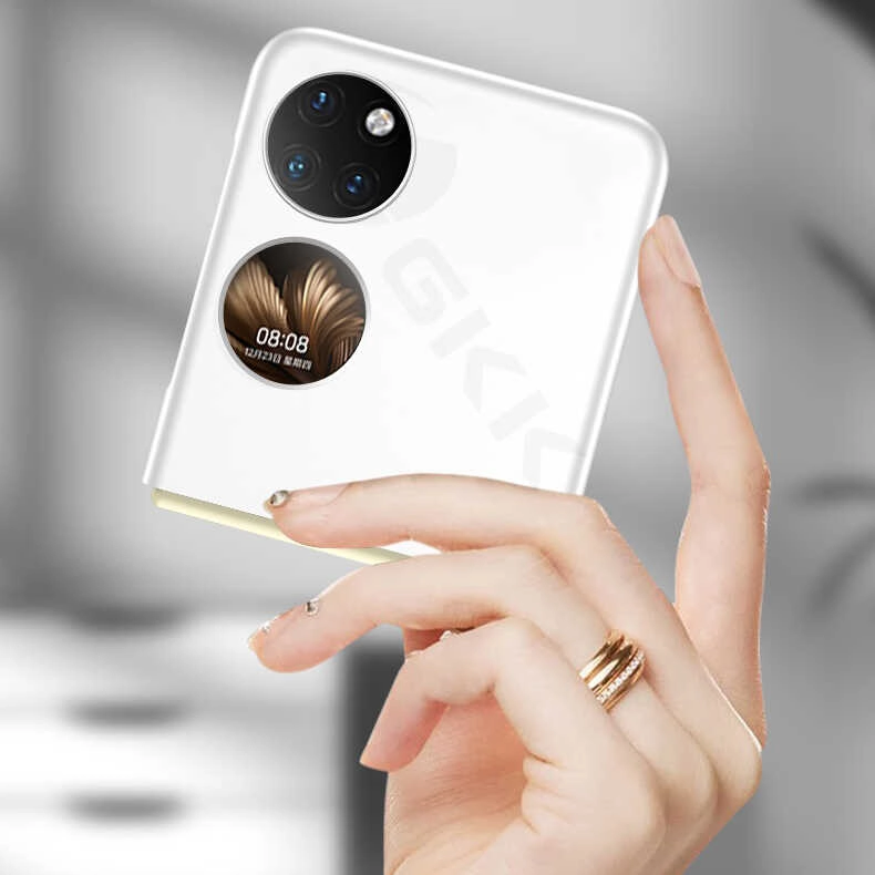 Huawei Uyumlu P50 Pocket Kılıf Zore Sert Kıpta Kapak