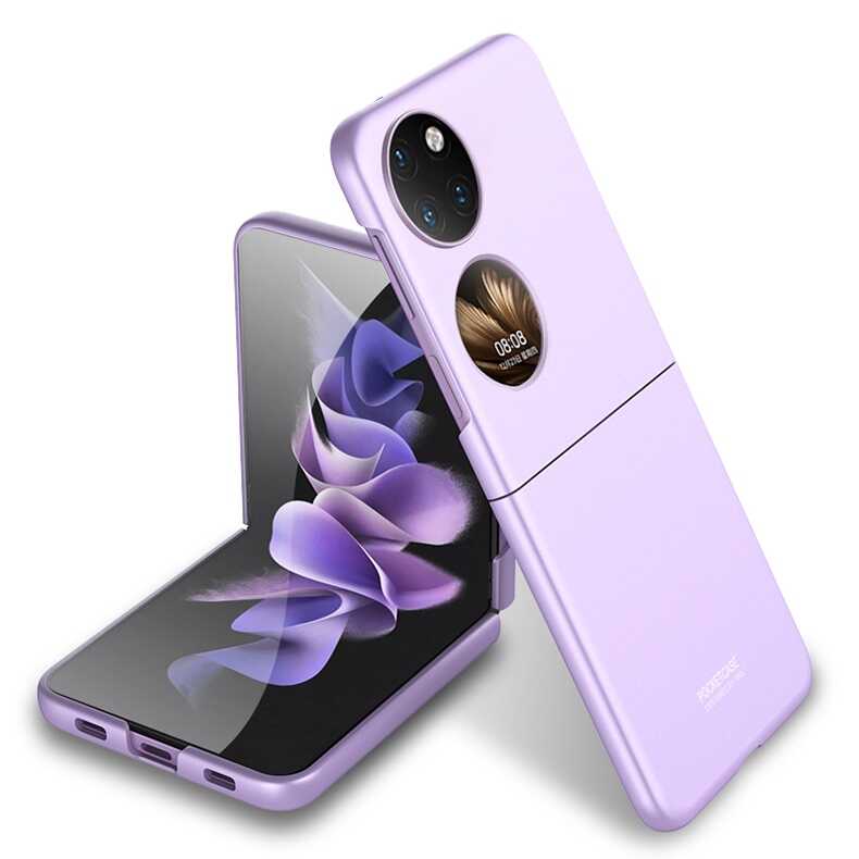Huawei Uyumlu P50 Pocket Kılıf Zore Sert Kıpta Kapak