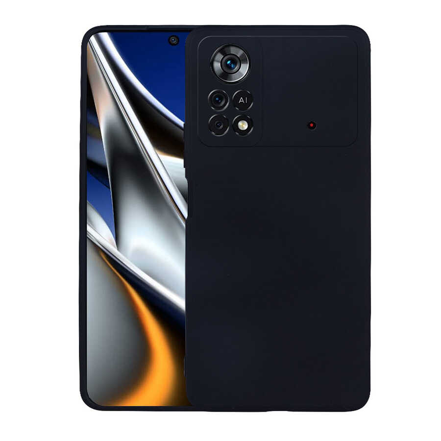 Xiaomi Uyumlu  Poco M4 Pro 4G Kılıf Zore Premier Silikon Kapak-Siyah
