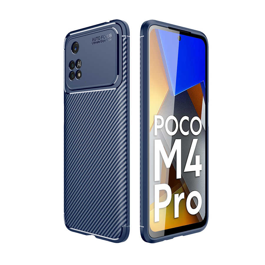 Xiaomi Uyumlu  Poco M4 Pro 4G Kılıf Zore Negro Silikon Kapak-Lacivert