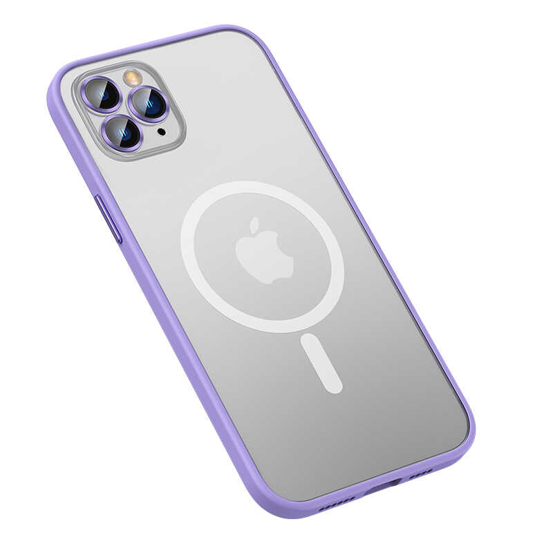 iPhone Uyumlu 11 Pro Max Kılıf Zore Mokka Wireless Kapak-Lila