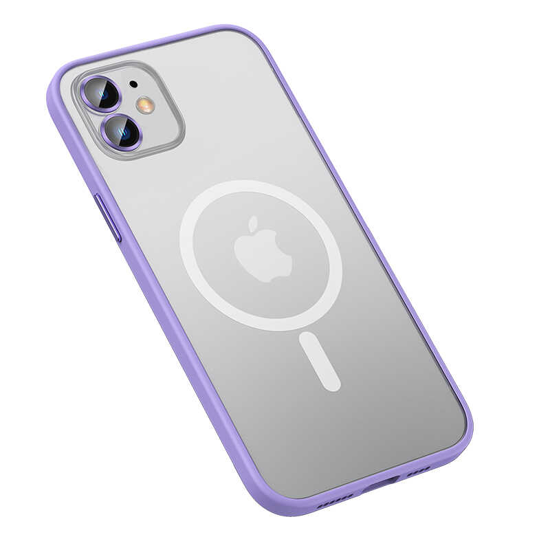 iPhone Uyumlu 12 Kılıf Zore Mokka Wireless Kapak-Lila