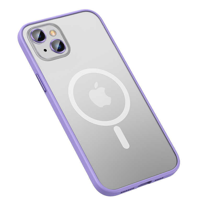 iPhone Uyumlu 13 Kılıf Zore Mokka Wireless Kapak-Lila