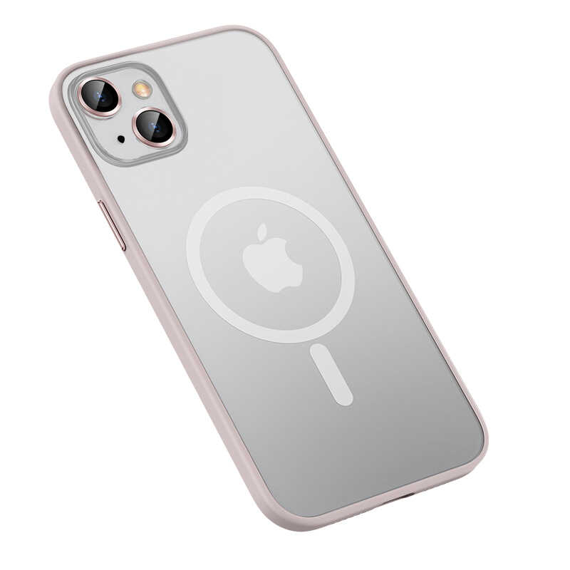 iPhone Uyumlu 13 Kılıf Zore Mokka Wireless Kapak-Rose gold