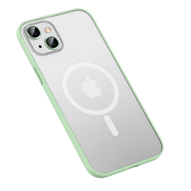 iPhone Uyumlu 13 Kılıf Zore Mokka Wireless Kapak-Yeşil