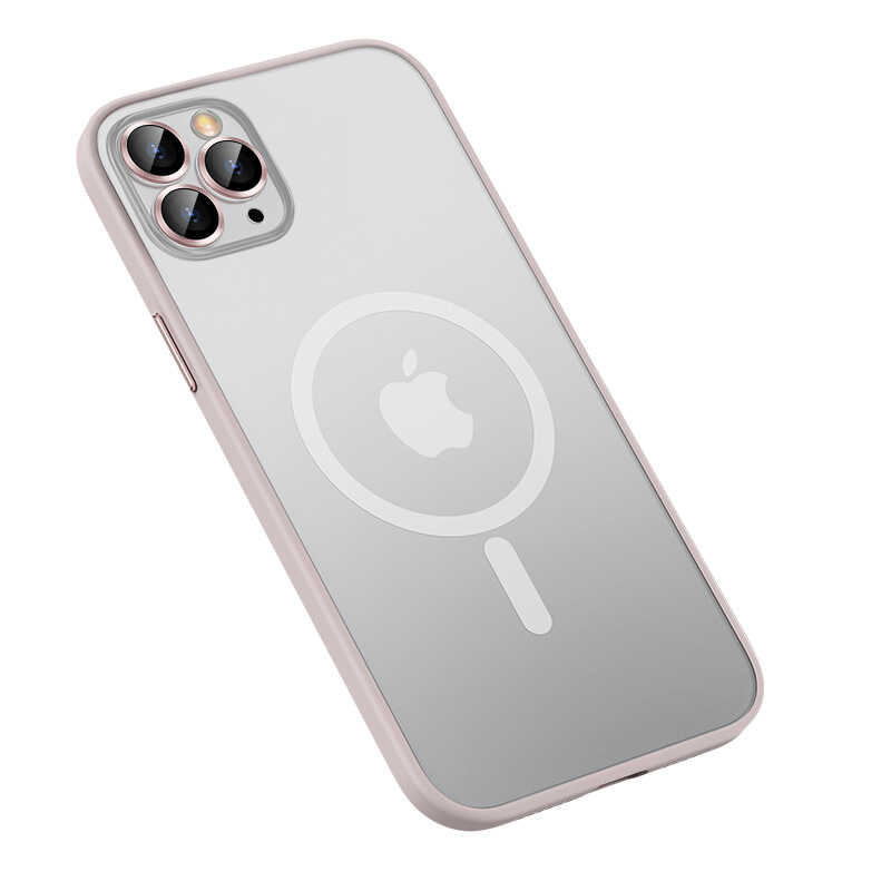 iPhone Uyumlu 13 Pro Kılıf Zore Mokka Wireless Kapak-Rose gold