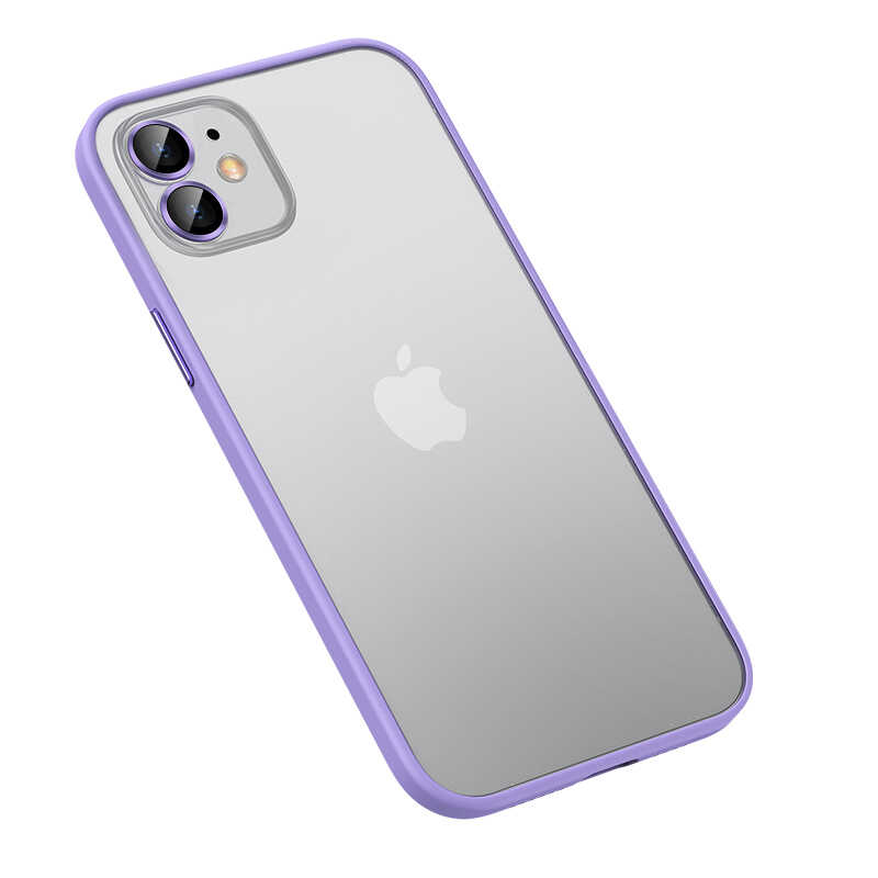 iPhone Uyumlu 12 Kılıf Zore Retro Kapak-Lila
