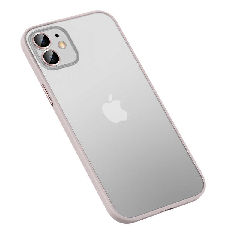 iPhone Uyumlu 12 Kılıf Zore Retro Kapak-Rose gold