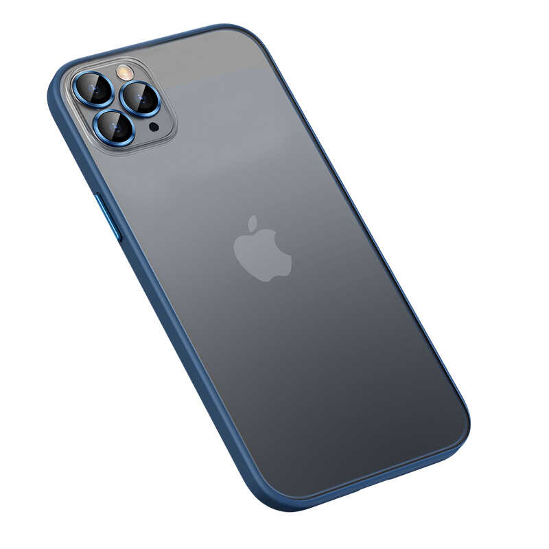 iPhone Uyumlu 12 Pro Max Kılıf Zore Retro Kapak-Lacivert