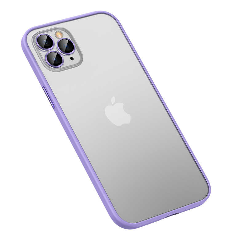 iPhone Uyumlu 12 Pro Max Kılıf Zore Retro Kapak-Lila