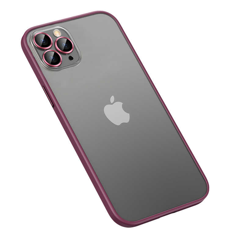 iPhone Uyumlu 13 Pro Kılıf Zore Retro Kapak-Koyu mor
