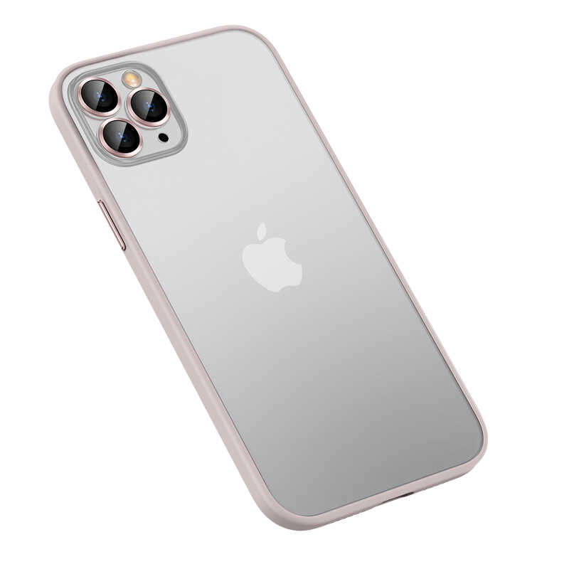 iPhone Uyumlu 13 Pro Max Kılıf Zore Retro Kapak-Rose gold