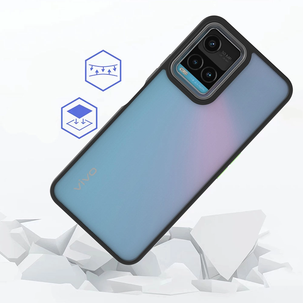Vivo Y32 Kılıf Zore Flora Kapak-Kırmızı